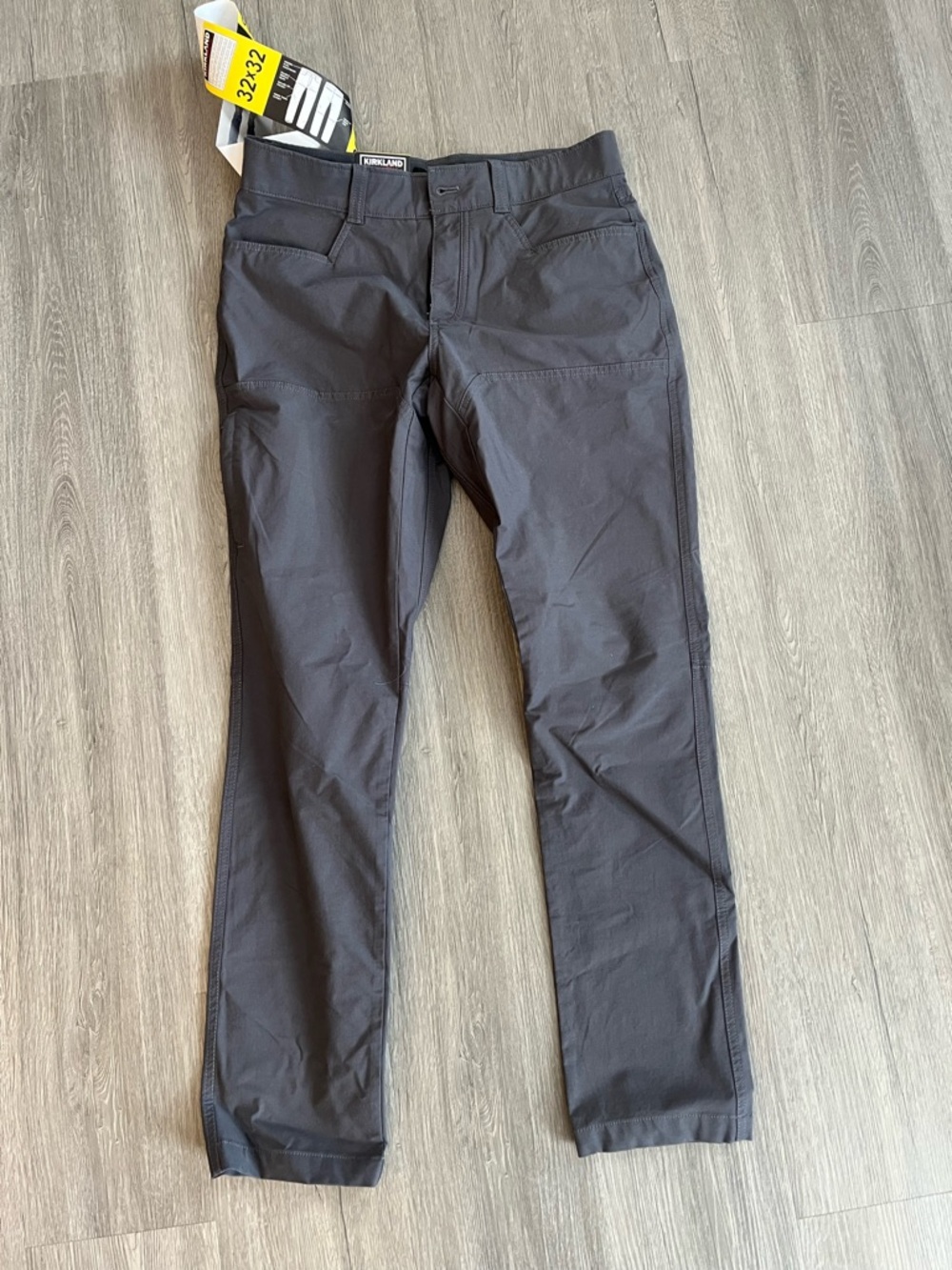 Kirkland Signature Men's Gray/Charcoal Performance Chinos